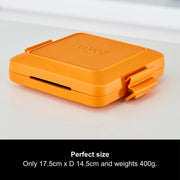 Morphy Richards Mico Microwave Toastie Sandwich Maker and Grill, Silicone Microwaveable Cookware, Non-stick Coating, Heatwave Technology, Compact, Dishwasher Safe, Quick/Easy Cooking, Orange, 511644