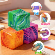 4 Pack Fidget Toys, Squishy Cube, Cube Squishy for Anxiety & Stress Relief for Adults, Slow Rise Sensory Stress Balls, Classroom Prizes