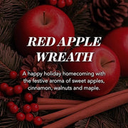 Yankee Candle Scented Candle | Red Apple Wreath Large Jar Candle | Long Burning Candles: up to 150 Hours