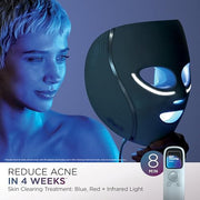 Shark CryoGlow LED Face Mask, Red Light Therapy, Under-Eye Cooling, FW312 | Red, Blue & Deep Infrared Light, Skincare Device for Fine Lines & Acne, Clinically Tested & FDA-Cleared, 4 Modes, Blue Frost​