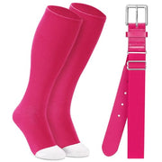XZQTIVE Baseball Softball Socks and Baseball Softball Belt Combo Set Knee-High Soccer Socks for Kids Youth Adult