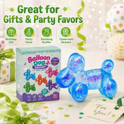 Tibberly Balloon Dog Squishy Toy, Glitter Sensory Fidget Toy | Soft & Squeezable, Sparkling Glitter, Cute Balloon Dog Design, Sensory Fidget Fun, Party Favor, Birthday Gift