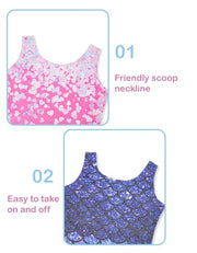 Tstiti Gymnastics Leotards for Girls 2 Pack Sparkly Biketards Outfit Set | 2 Hair Scrunchies, 2 Pack Sparkly Biketards, Leotard for Kids Gymnastics, Tumbling, Practice