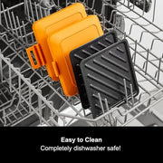 Morphy Richards Mico Microwave Toastie Sandwich Maker and Grill, Silicone Microwaveable Cookware, Non-stick Coating, Heatwave Technology, Compact, Dishwasher Safe, Quick/Easy Cooking, Orange, 511644