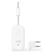 Twelve South AirFly Pro 2 Deluxe, Wireless Bluetooth Adapter, White | Pair 2 AirPods or Wireless Headphones – 3.5mm AUX Bluetooth Transmitter/Receiver for Cars, Boats, Treadmills, TVs , Airplane