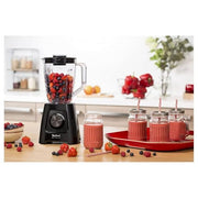 Tefal Blendforce II Blender, 2L Plastic Jug, 600W, Ice Crush, Black | 1.25L Working Capacity, 4 Removable Stainless Steel Blades, 2 Speeds and Pulse, Smoothies, BL420840
