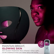 Shark CryoGlow LED Face Mask, Red Light Therapy, Under-Eye Cooling, FW312 | Red, Blue & Deep Infrared Light, Skincare Device for Fine Lines & Acne, Clinically Tested & FDA-Cleared, 4 Modes, Blue Frost​