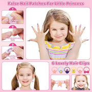 99 Pcs Kids Makeup Kit for Girls, Princess Toys Real Washable Cosmetics Set | Mirror, Hair Ties, Nails, Rings, Earrings, Necklace, Perfect for 3 4 5 6 7 8 Year Old Girls Birthday