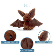 The Petting Zoo Bat Stuffed Animal Plushie, Scoopz, Kids Gifts, 8 in | Bat Wildlife Animals by Zoologee. Great Toys for Girls and Boys. Plush Gifts for Kids