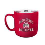 Logo Brands NCAA Ohio State Buckeyes 15oz Stripe Mug - Team Logo, Inside Print, Standard Handle, Microwave & Dishwasher Safe