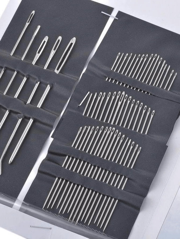 55pcs Hand Sewing Needles Set, Big Eye Embroidery Needles Kit with Assorted Sizes, Premium Needlework Supplies for Sewing Crafting