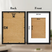 A3 Frame Wooden Photo Frame Picture Frames 11.7x16.5 Inch (29.7x42 cm) with Plexiglass for Wall Mount, Acrylic (Non-Glass) A3 Black Poster Frame with Mount for A3/A4 Print Certificate