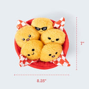 Emotional Support Chicken Nuggets, Cuddly Stuffed Animals by Relatable | Squishy Toys and Halloween Plushies, Gift Ideas for All Ages, Includes 5 Plushies with Basket