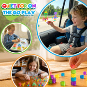 LESONG Mini Sticky Stacking Cubes for Kids: 150 PCS Washable Sensory Building Toy, Soft Squishy 0.39 inch Cubes with Storage Box, Balanced Stickiness for 2D & 3D Building, Translucent Travel Toy