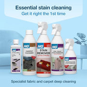 HG Stain Remover, Extra Strong Spray with Active Oxygen, 500ml | Extra-strong stain remover for carpets & upholstery furniture; tackles tough stains like wine & coffee on compatible fabrics