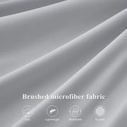 Aisbo King Size Fitted Sheet Deep 40cm Pocket, Grey 150x200cm OEKO-TEX® | Soft Breathable Brushed Microfiber Fitted Sheet. All-Round Elastic Deep Pockets. Machine Washable,Fade Resistant,Easy Care