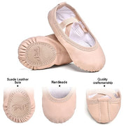 Stelle Ballet Shoes for Girls Toddler Soft Leather Split Sole | Ballet slippers, Dance shoes, Drawstring or no-drawstring design, Suede leather sole, Boys and girls, Little and big kids