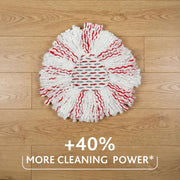 Vileda Turbo Deep Clean Spin Mop and Bucket Set with Foot Pedal Wringer | Telescopic Handle 65–131cm, Microfibre Mop Head with Scrub Pad, Machine Washable, Cleans Hard Sealed Floors, 5 Year Guarantee