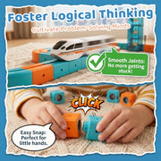 Train Sets, DIY Modular Cube Track Set, Auto Elevator & Track Switch | chain track, 3D Multi-Level Track System, STEM Educational & Problem-Solving, For kids 3 and up