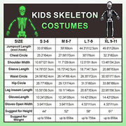 Sincere Party Kids Skeleton Costume Glow in the Dark Skeletons Halloween Skeleton Costumes for Boys and Girls