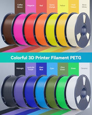 SUNLU PETG Filament 1.75mm Black PETG, High Toughness 3D Printer Filament | Low Stringing & Strong Layer Adhesion 1KG Spool (2.2lbs), Dimensional Accuracy +/-0.02mm, Black 1000g
