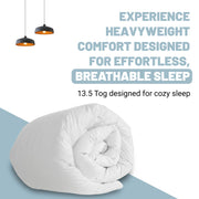 SleepyNights 13.5 Tog Double Duvet Quilt – Winter Warm Extra Cosy Bedding – Anti Allergy Hollowfibre Duvet, Soft & Breathable – Made in UK & Non-Allergenic (200 x 200cm)