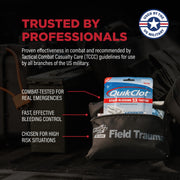 QuikClot Kaolin Clotting Gauze, 2' | Stops Bleeding Up to 5X Faster Than Standard Gauze with Kaolin Hemostatic Technology Trusted by Medical Professionals