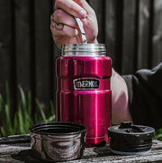 Thermos Stainless King Copper Food Flask (710ml) 14h Hot | 24h Cold | Thermal vacuum insulated stainless steel metal hot food container with lid for soup, meal prep, work packed lunch, camping