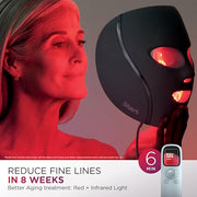Shark CryoGlow LED Face Mask, Red Light Therapy, Under-Eye Cooling, FW312 | Red, Blue & Deep Infrared Light, Skincare Device for Fine Lines & Acne, Clinically Tested & FDA-Cleared, 4 Modes, Blue Frost​