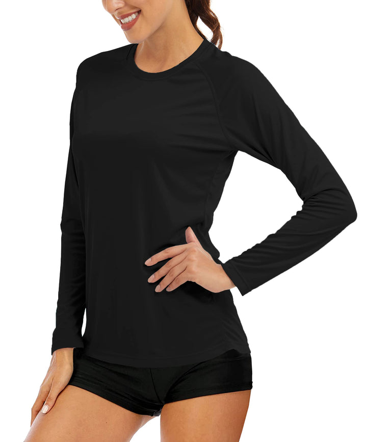 MAGCOMSEN Women's Long Sleeve Shirts UPF 50+ Sun Protection Shirts for Hiking Fishing Workout Rash Guard