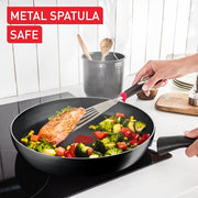 Tefal Titanium Essential Non-Stick Frying Pan 30 cm, Everyday Use | Aluminium, Metal Spatula Safe, non-induction, Long-Lasting Coating, Easy Cleaning, B9410744