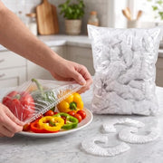 100PCS Reusable Elastic Silicone Food Wrap Storage Covers - Airtight Fresh-Keeping Seal for Bowl, Plate, Fruit, and Kitchen Use - Easy to Clean
