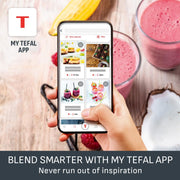 Tefal Blendforce II Blender, 2L Plastic Jug, 600W, Ice Crush, Black | 1.25L Working Capacity, 4 Removable Stainless Steel Blades, 2 Speeds and Pulse, Smoothies, BL420840