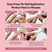 Glamnetic Halloween Press On Nails, Short Almond Glazed, October Nights | Halloween Black & Orange press on nails: October Nights. Full nail kit. Glue on nails with moon nail art. Fake nails.