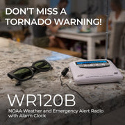 Midland - WR120B - NOAA Emergency Weather Alert Radio | Localized Programming, Trilingual Display, 60+ Emergency Alerts, Alarm, Selectable Alert Tone