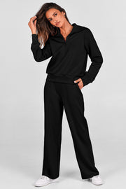 PRETTYGARDEN Women's 2 Piece Matching Lounge Set Sweatsuits | Zip Up Sweatshirt, Long Sleeve Pullover Tops, Elastic Waist Drawstring, Wide Leg Pants Pocket, Fall Tracksuit, Spring Outfits