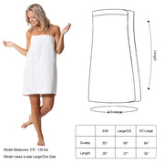 Turkish Linen Women’s Waffle Spa Body Wrap with Adjustable Closure