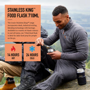 Thermos Stainless King Copper Food Flask (710ml) 14h Hot | 24h Cold | Thermal vacuum insulated stainless steel metal hot food container with lid for soup, meal prep, work packed lunch, camping