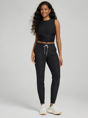 ODODOS Women's Performance Joggers - Ultra Soft odSTRATUM Tech Sweatpants Adjustable Mid Rise Pants with Pockets