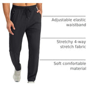 G Gradual Men's Sweatpants with 3 Zipper Pockets Tapered Joggers for Men | 4-Way Stretch, Comfortable, Athletic Pants for Workout, Jogging, Running