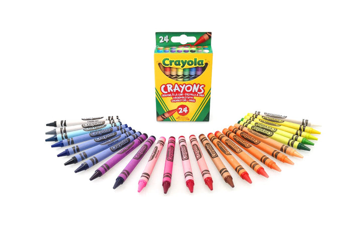 CRAYOLA Crayons, 24 Count Colouring Supplies, Classic Colours, 3+ | 24 Crayons de cire, Sûrs et non toxiques, Des couleurs vives et brillantes pour stimuler