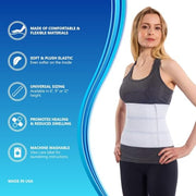 NYOrtho Abdominal Binder Lower Waist Support Belt - Compression Wrap for Men and Women MADE IN USA