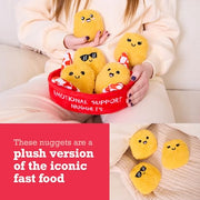 Emotional Support Chicken Nuggets, Cuddly Stuffed Animals by Relatable | Squishy Toys and Halloween Plushies, Gift Ideas for All Ages, Includes 5 Plushies with Basket