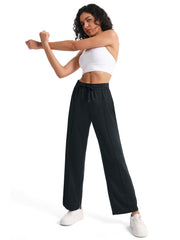 Tapata Women's 26/28/30/32/34/36 Inseam Track Pants Loose Straight Leg Jogging Sweatpants Warm-Up Sports Athletic Running