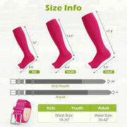 XZQTIVE Baseball Softball Socks and Baseball Softball Belt Combo Set Knee-High Soccer Socks for Kids Youth Adult