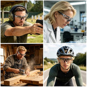 TICONN Anti-Fog Safety Glasses for Men & Women, ANSI Z87.1 Eye Goggles | UV Eye Protection, Adjustable Arms, Lightweight Frame, Scratch-Resistant Lenses, Perfect for Construction, Cycling