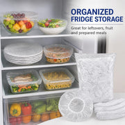 100PCS Reusable Elastic Silicone Food Wrap Storage Covers - Airtight Fresh-Keeping Seal for Bowl, Plate, Fruit, and Kitchen Use - Easy to Clean