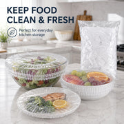100PCS Reusable Elastic Silicone Food Wrap Storage Covers - Airtight Fresh-Keeping Seal for Bowl, Plate, Fruit, and Kitchen Use - Easy to Clean