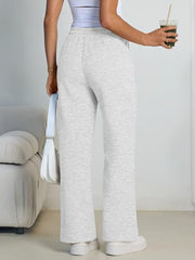 Trendy Queen Womens Wide Leg Fleece Lined Sweatpants | Winter Lounge Travel Pants Fall Fashion Outfits 2026 Clothes With Pockets