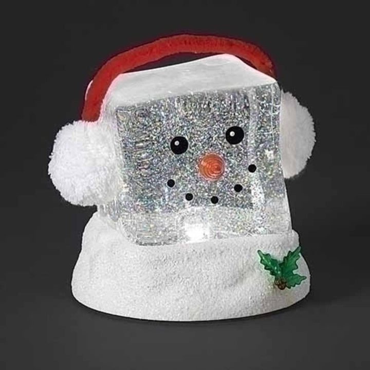 Christmas by Roman Inc., Confetti Lites Collection, 6.25"H LED SWIRL CONFETTI LIGHT CUBE SNOWMAN, Lantern, Snow Globe, Holiday Home Décor, Santa, Cardinal, Nutcracker, Snowman, Reindeer (6x6x6)